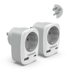 Lot de 2 Adaptateur Prise USA