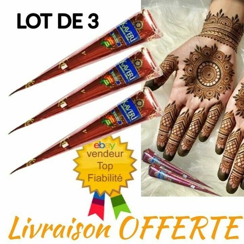 Lot henna cone marron - x,