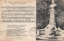 CP LILLE MONUMENT DESROUSSEAUX CHANSON DU P'TIT QUINQUIN - 38070