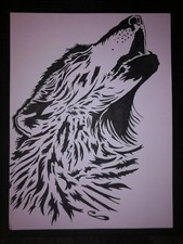 dessin à l'encre d'un loup