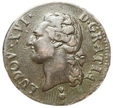 #F0302 France, Louis XVI : Demi Sol 1787 AA Metz - 6 deniers - Cuivre