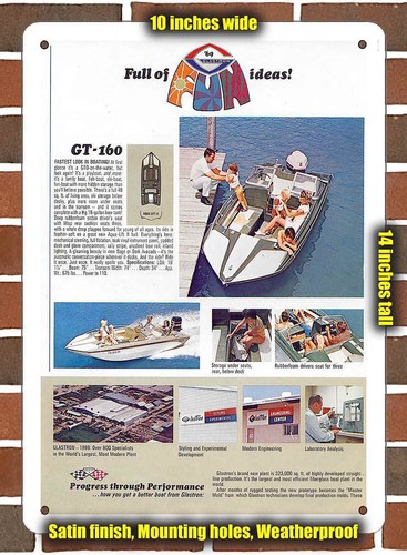 Metal sign 1969 glastron - -,