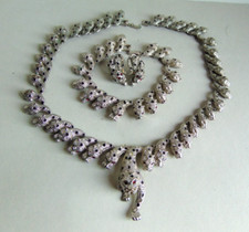 Parure bijoux panthère 3 pièces vintage