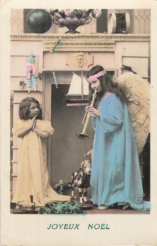 Noel petite fille prie ange - petite,