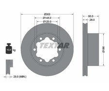 1x TEXTAR Disque De Frein PRO