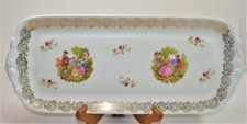 Plateau De Service Rectangulaire Fragonard 15 1/4" Scènes LIMOGES France