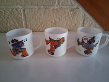 3 mugs clown arcopal vintage