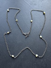 Très Beau Collier Chaîne En Argent Massif 925 Maille Art Nouveau deco ethnique 