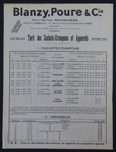 Publicité 1933 plume - publicité,