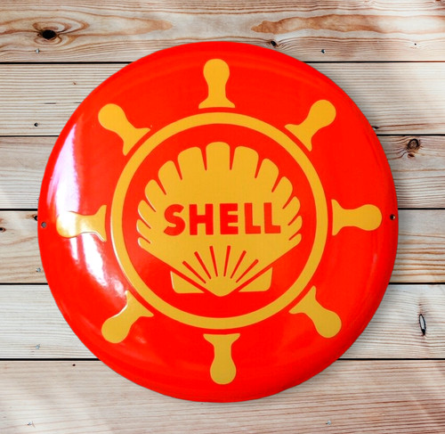 Plaque émaillée shell marine - plaque,