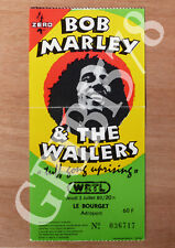 BOB MARLEY - Ticket concert Stub Le Bourget 80