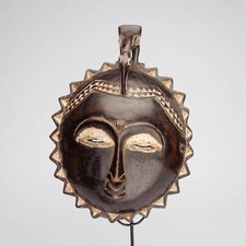 FR0333 MASQUE BAOULE AVEC SOCLE COTE D'IVOIRE AFRIQUE ART TRIBAL AFRICAIN