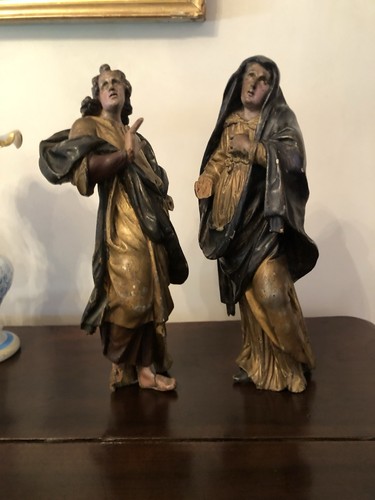 Statuettes bois polychromes - statuettes,