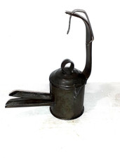 ANCIENNE LAMPE HUILE  D'ATELIER POUR DECO EN FER POLI