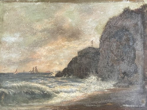 Marine ancienne huile sur