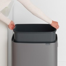 Brabantia Bo Touch Bin XL, Platinum, 1 Inner Bucket (60L)