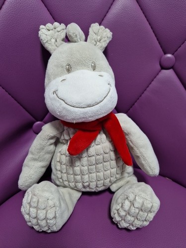 Doudou cheval ane - , gris