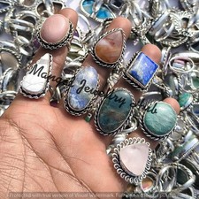 Lot de 5 bagues en argent