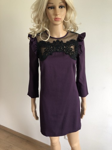 Robe prune noire avec - et,