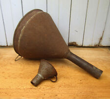 2 ancien entonnoirs en métal entonnoir à boudin charcuterie cochon vintage