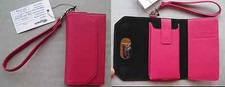 HOUSSE ETUI COQUE POCHETTE EN CUIR  rose pour iPHONE 4 & 4S 