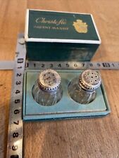 Salière poivrière Christofle forme boule en argent, Ancien Lot argenterie