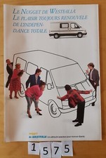WESTFALIA NUGGET FORD TRANSIT CAMPING CAR Prospectus 8 pages 1986? Fr