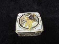 Mucha Goebel Artis Orbis Boîte à Bijoux bonbonnière Germany Blonde 1897
