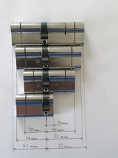 Lot de 4 cylindres de porte haute sécurité Abus D66 + 16 clés