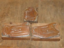 Ancien Tampon matrice cuivre et bois - thème jardin ECLAIR VERMOREL