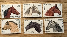 Roumanie 6 Timbres Neufs MLH 1970 Chevaux Pur Sang Arabe Americain, Posta Romana