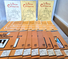 Lot de 17 magazines La revue Culinaire 1974-1987 vintage rare collection cuisine
