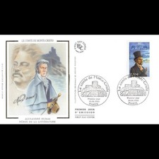FDC soie - Destinées romanesques - Comte de Monte-Cristo - 30/8/2003 Paris