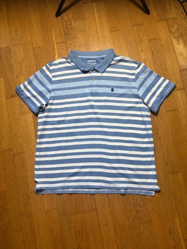 Polo izod vintage rayé bleu