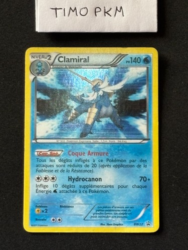 Carte pokémon clamiral bw22 - pokémon, :