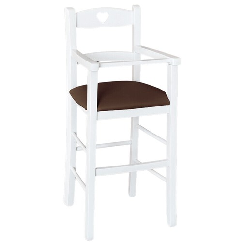Chaise haute bois - haute, blanc