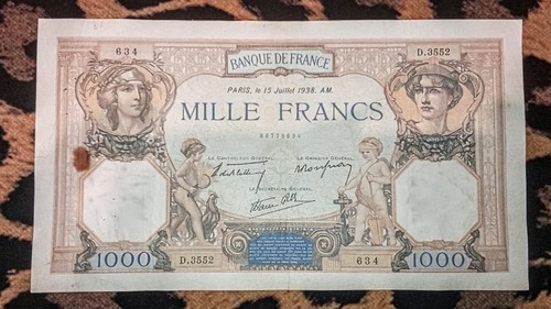 Billet 1000 francs cérès - francs,