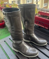 Bottes femme GEOX vernis marron glacé  T. 41