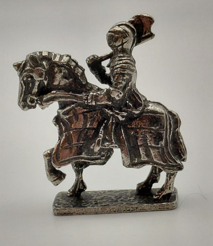 Vintage pewter medieval knight - vintage,