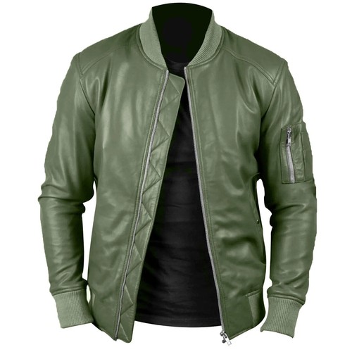 Veste bomber cuir agneau - veste, d'agneau