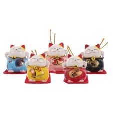  5 Pcs Fortune Cat Car