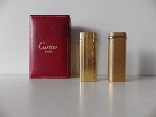 lot de 2 Briquets  Cartier en plaqué or