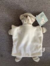 Doudou Plat Ours Blanc Rayé