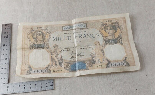 Ancien billet 1000 - ancien,