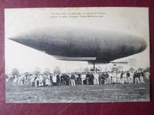 CARTE POSTALE AVIATION AEROSTATION DIRIGEABLE LE LEBAUDY AIRSHIP CHALONS