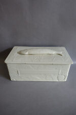 Faïence de Niderviller poissonnière rectangulaire émaillée blanche XIXème