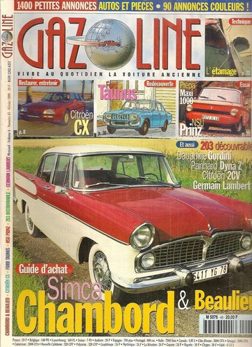 Gazoline simca chambord - gazoline,