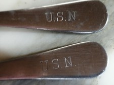 WW2/POST US CUILLÈRE MILITAIRE AMÉRICAINE  NAVY USN REED & BARTON