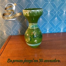 Vase ancien en céramique émaillée, école Italienne Romacréa des années 50.