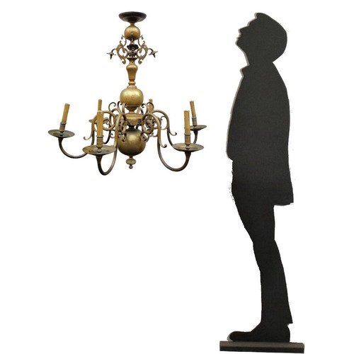Lustre hollandais en bronze - lustre,